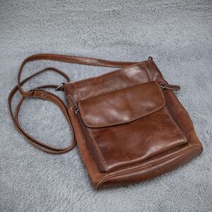 Adrián Klis Vintage Brown Leather Crossbody Messenger Bag *READ*